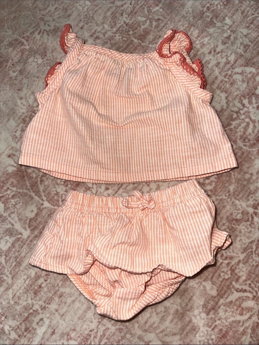 Carters striped matching set